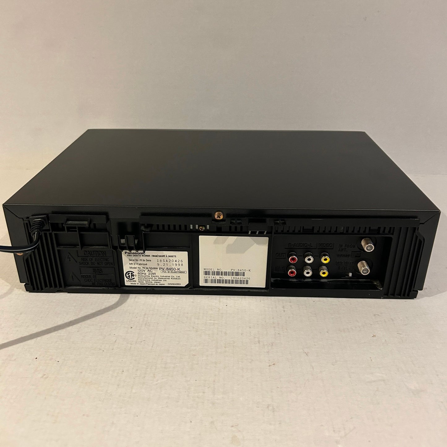 Panasonic Omnivision 4 head VCR No remote - PV8450