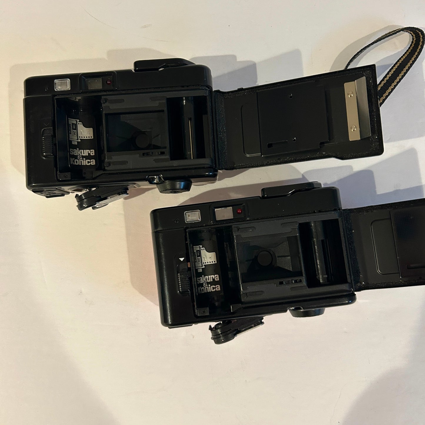 For Parts - Vintage Konica C35 EF3 Gold Red Film Cameras