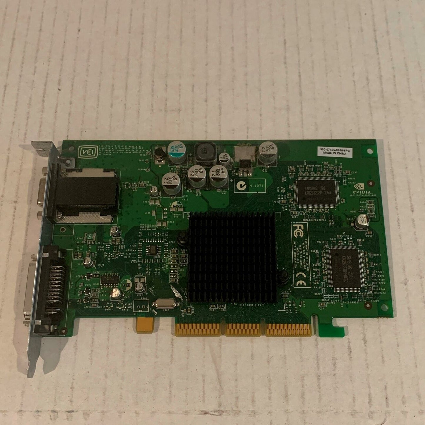 Apple NVIDIA DVI VGA AGP 32MB Powermac G4 Video Card - 900-07425-0660-6PC