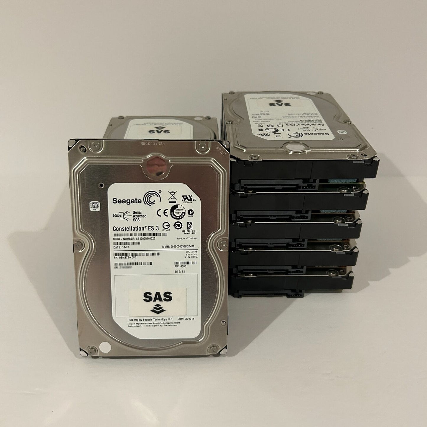 Lot of 10 - Seagate Constellation ES.3 1 TB 3.5" 7.2K 6Gbs SAS Drive