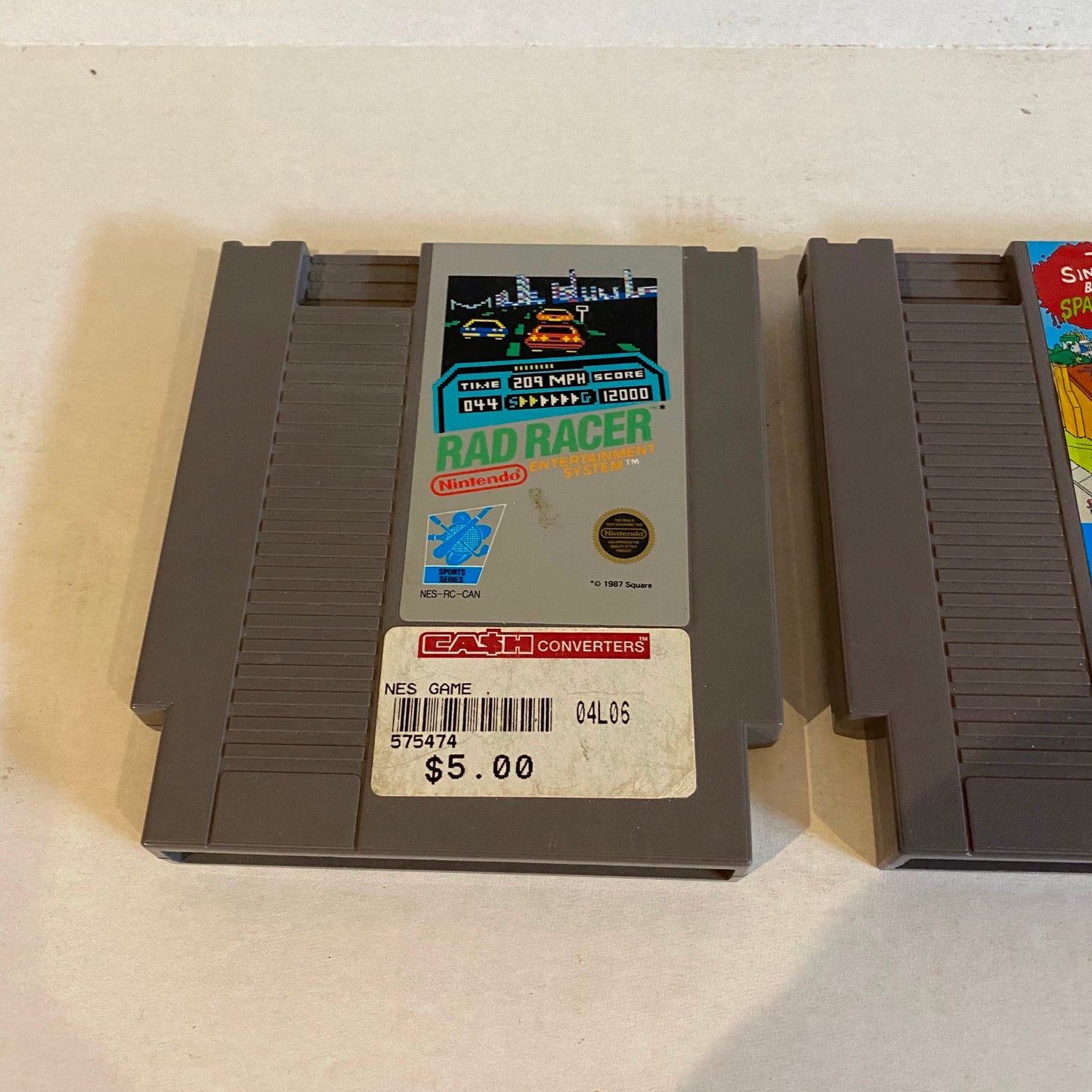 Lot of 3 NES Games - Rad Racer, Bart vs. The Space Mutants, Super Mario 3