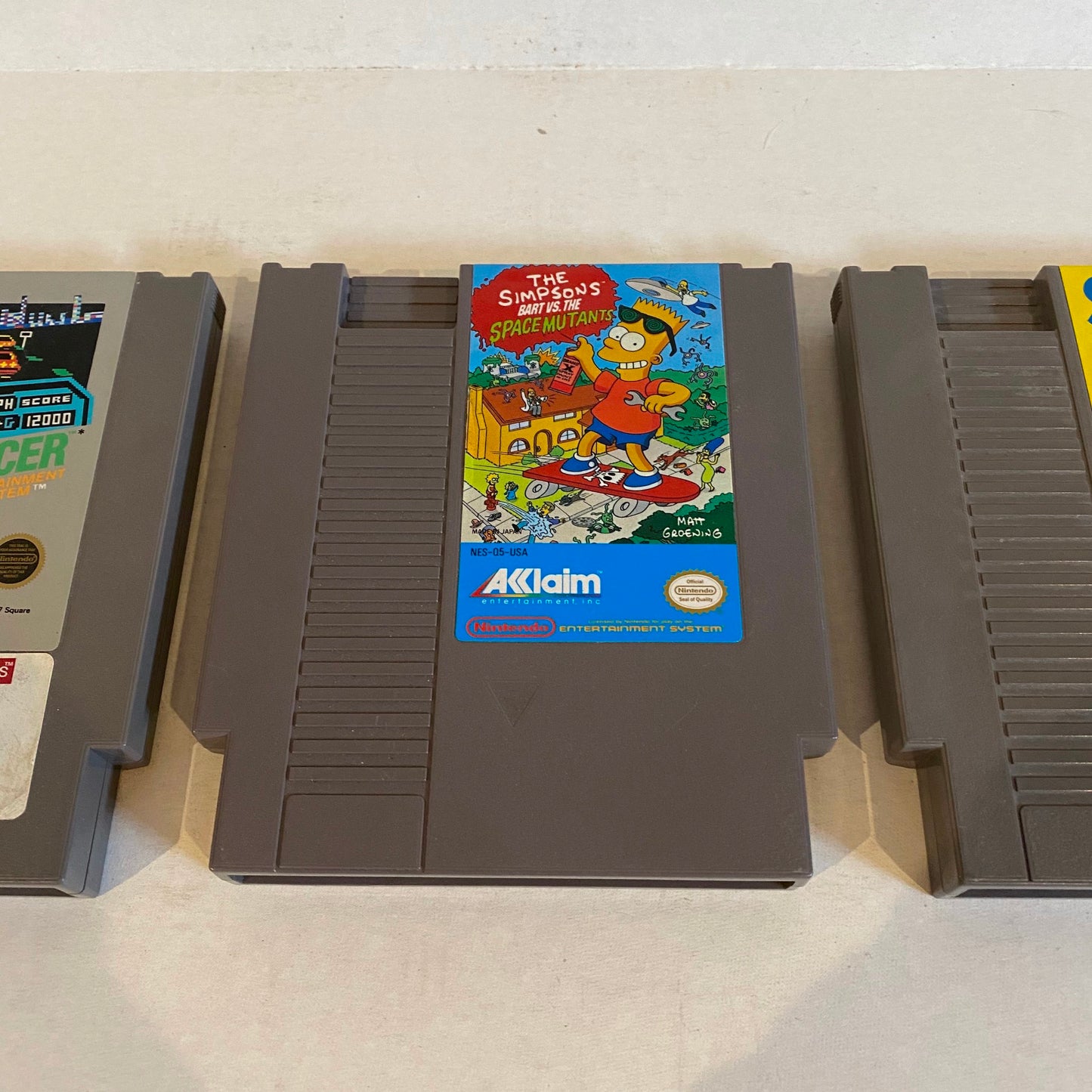 Lot of 3 NES Games - Rad Racer, Bart vs. The Space Mutants, Super Mario 3