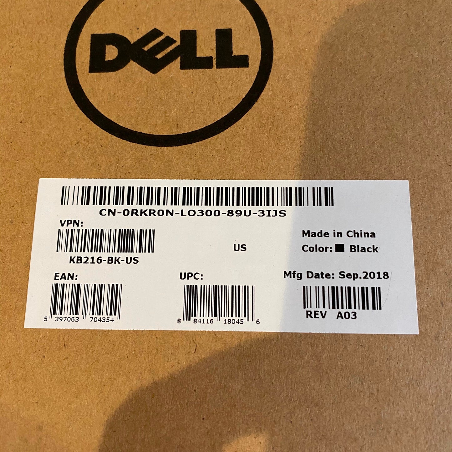 Lot of 10 - Dell Keyboard - KB216-BK-US