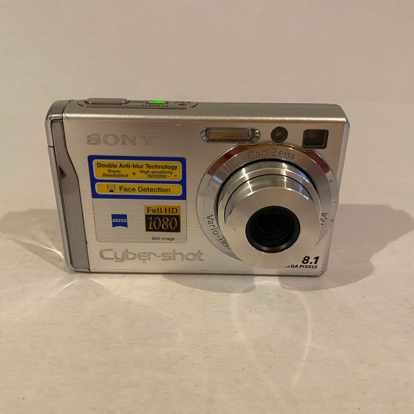 Silver Sony Cyber-shot 8.1 MP Digital Camera - DSC-W90