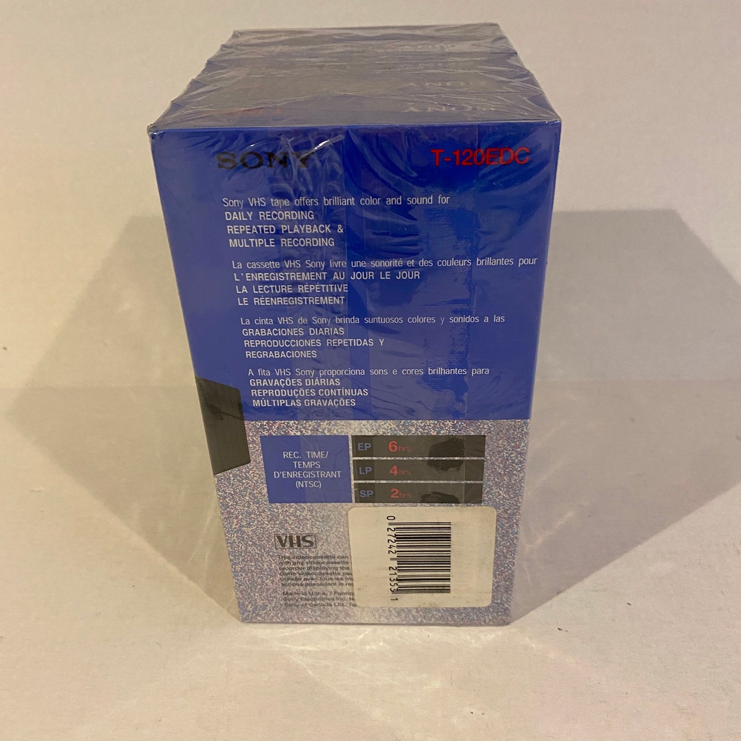 Sony T-120EDC Blank VHS Tapes - 5 Pack New Sealed