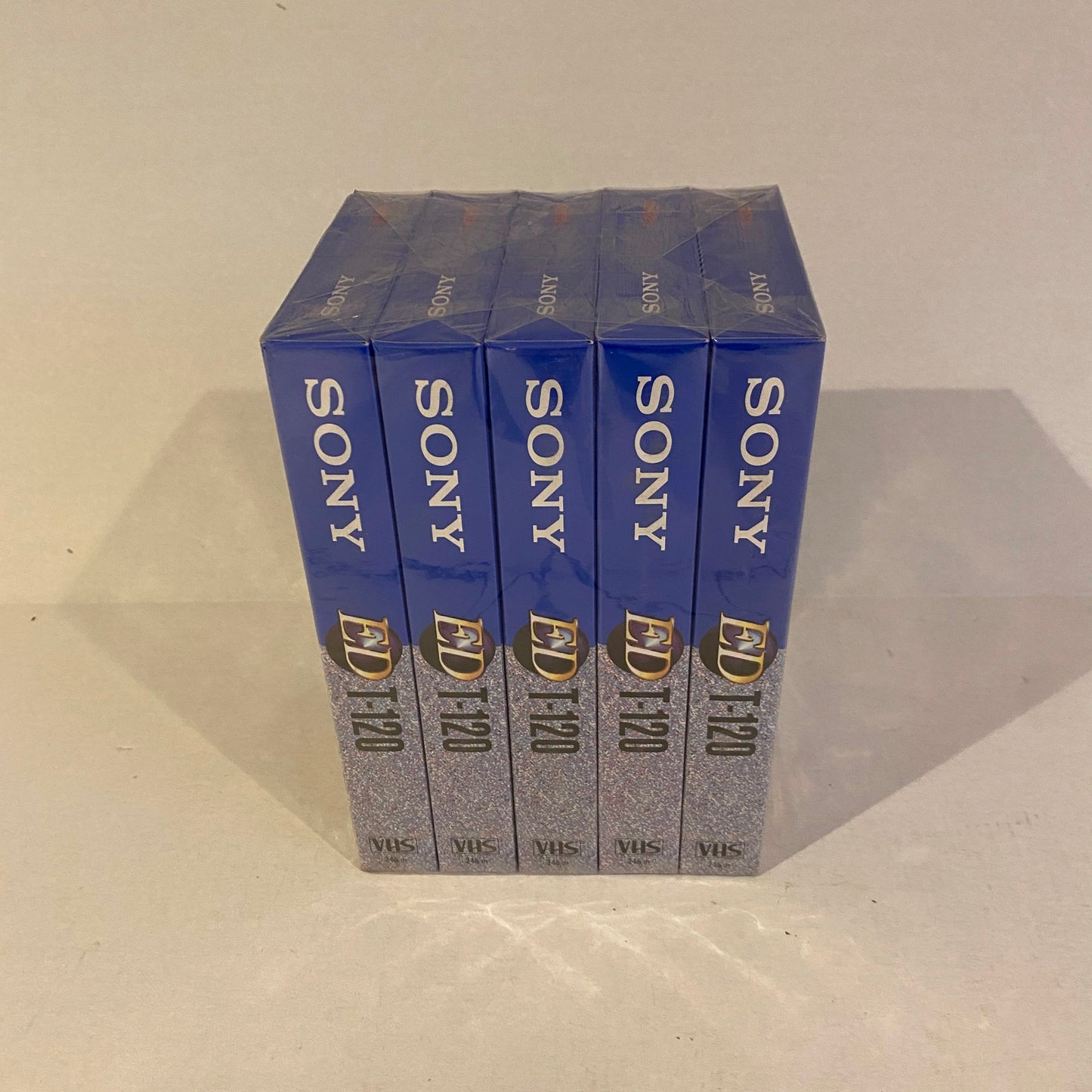 Sony T-120EDC Blank VHS Tapes - 5 Pack New Sealed