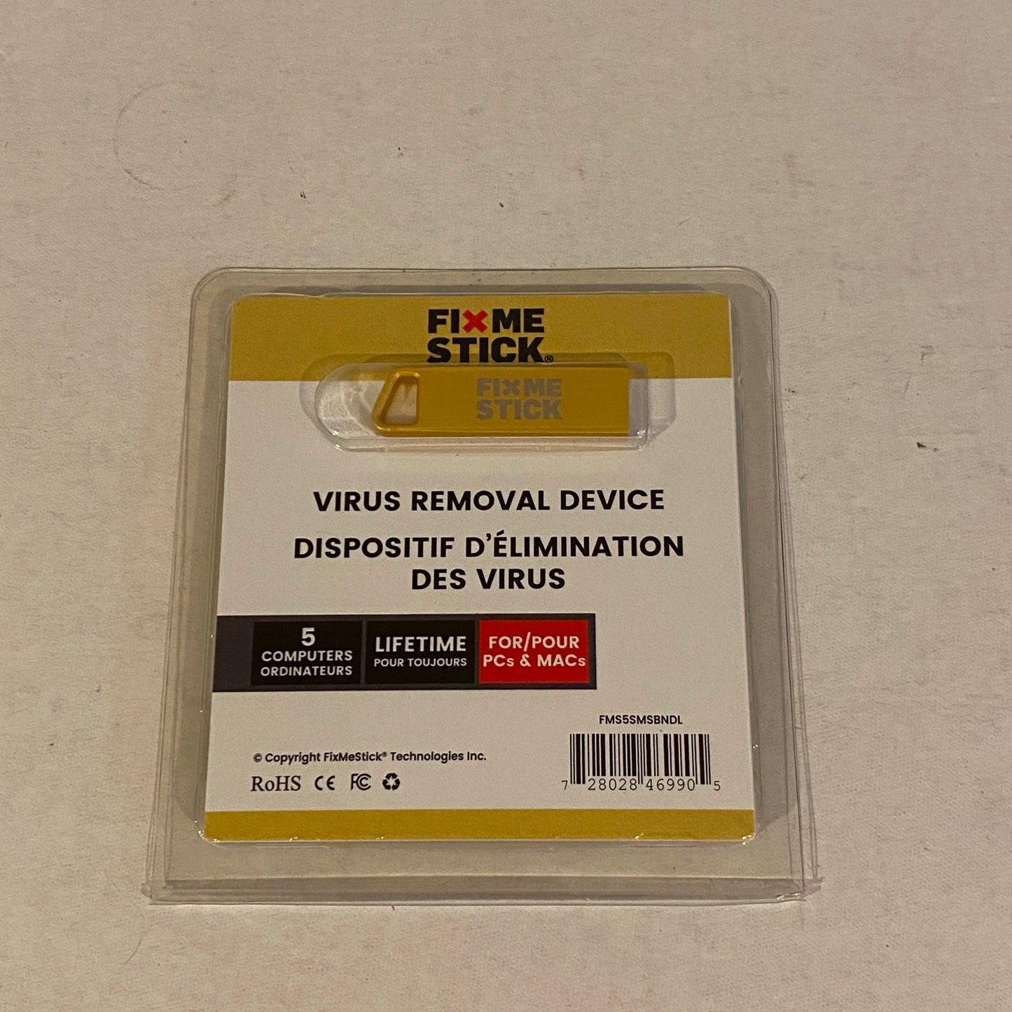 Special Edition FixMeStick Computer Virus Removal Device Lifetime for 5 PCs
