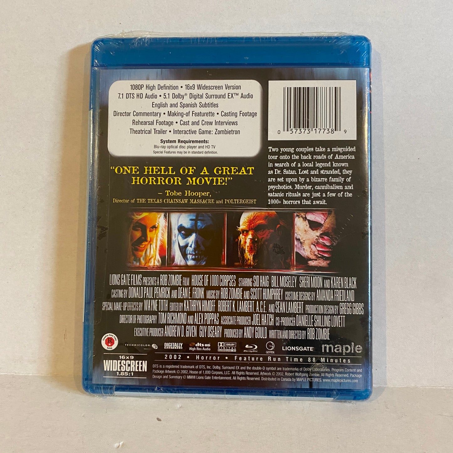 Rob Zombie House of 1000 Corpses Blu Ray