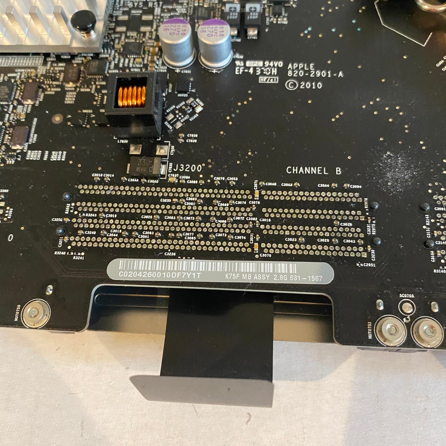 Mid 2010 27" 2.8 Intel Core i5 iMac Logic Board with CPU