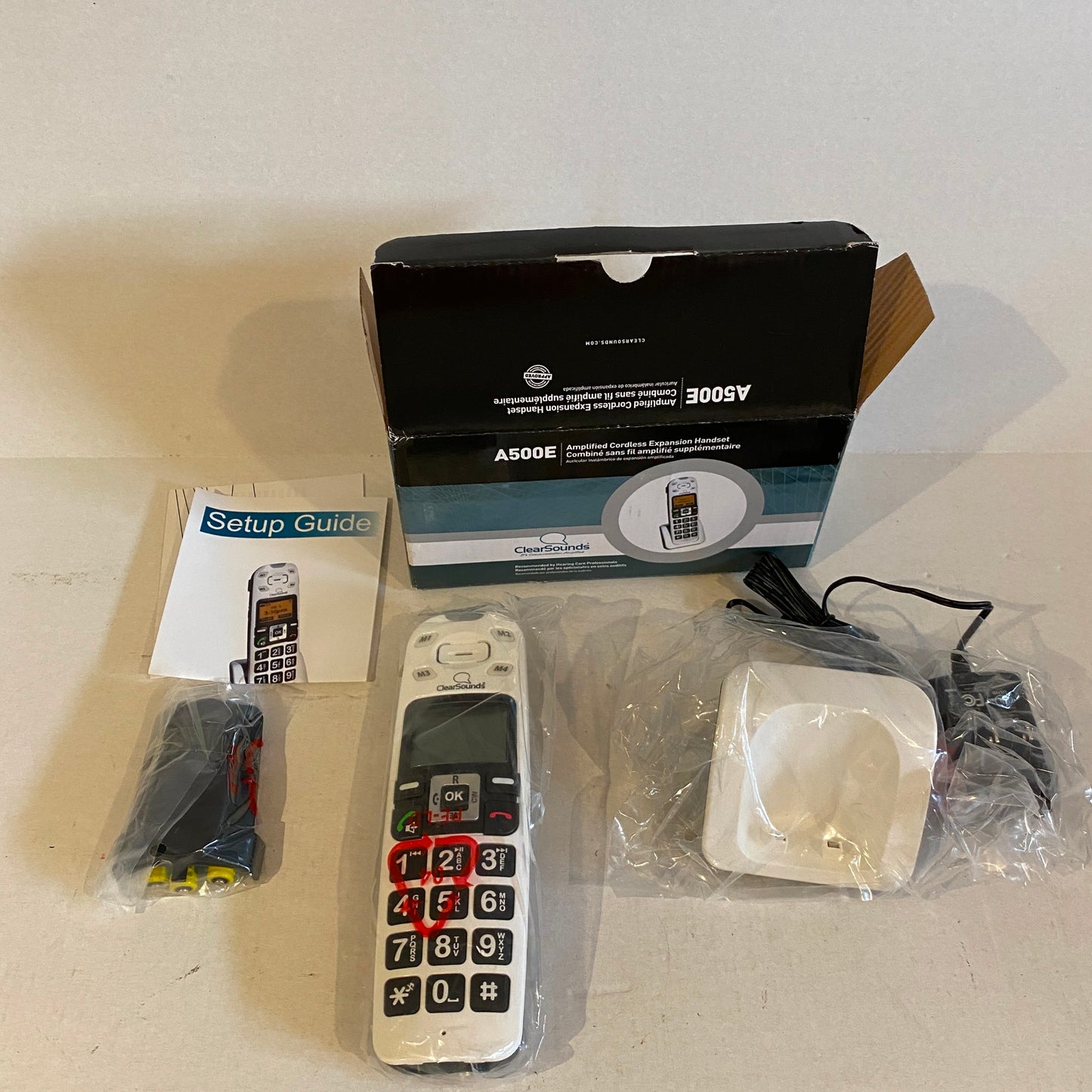 ClearSounds A500E Expandable Cordless Handset for A500