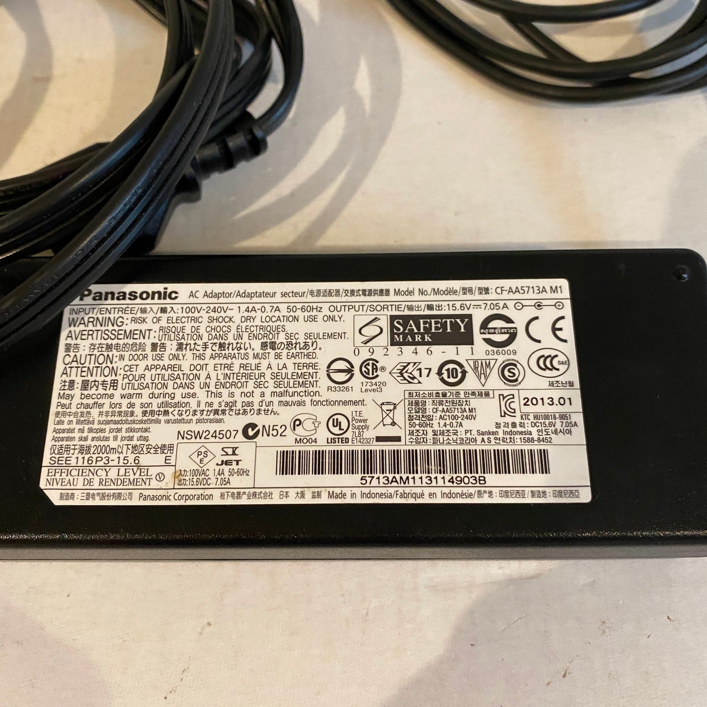 Panasonic Toughbook CF-31 CF-53 CF-52 CF-19 Laptop AC Adapter - CF-AA5713A