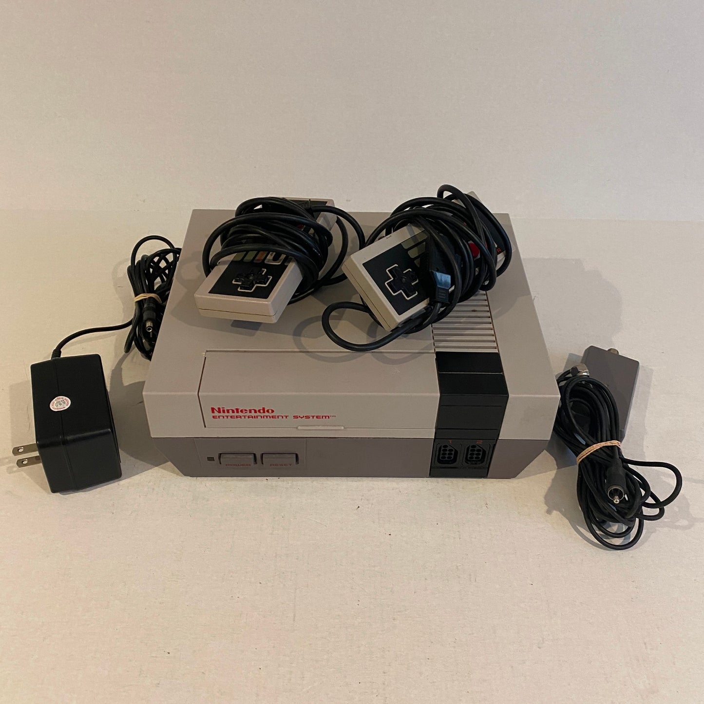 Original Nintendo NES Console with Two Controllers