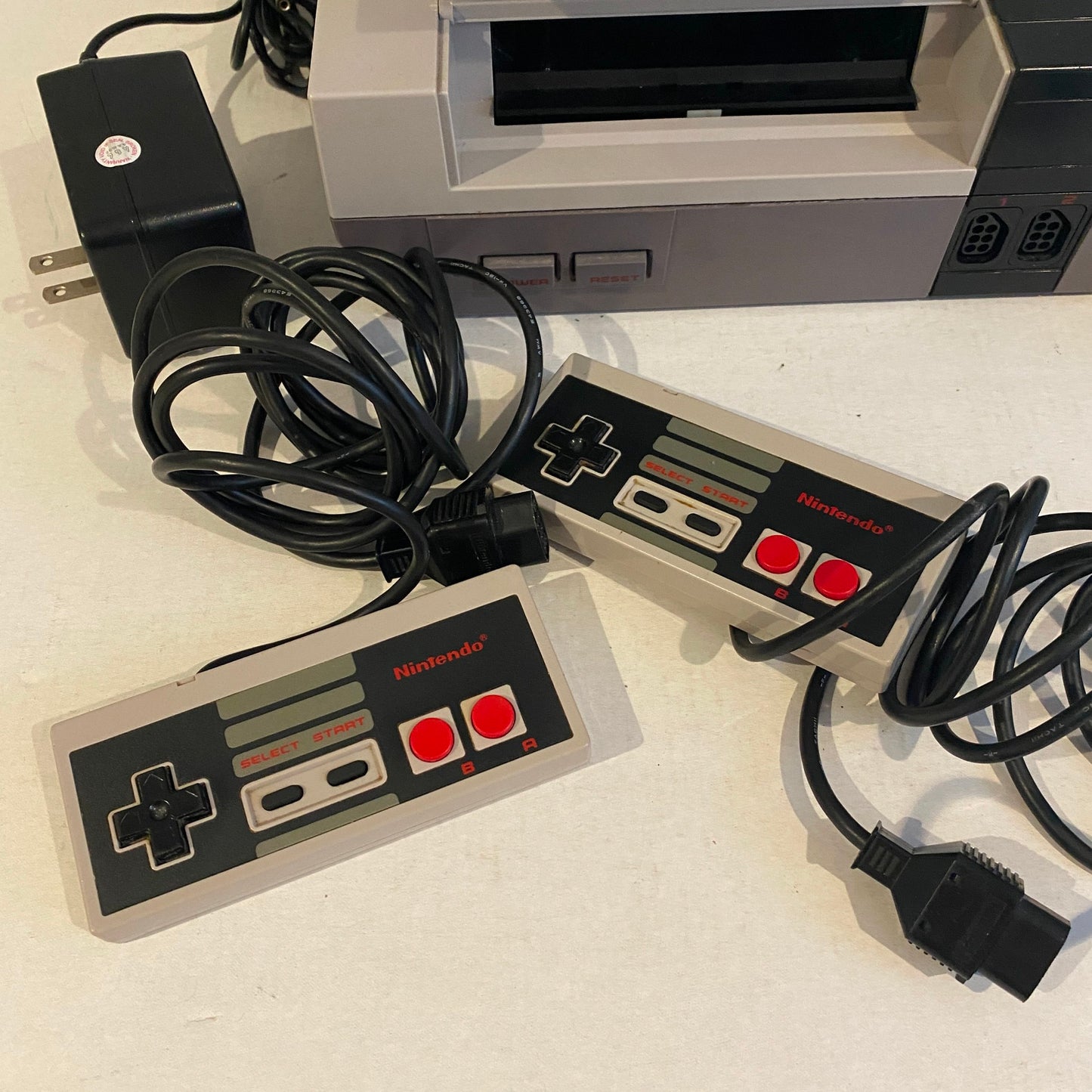 Original Nintendo NES Console with Two Controllers