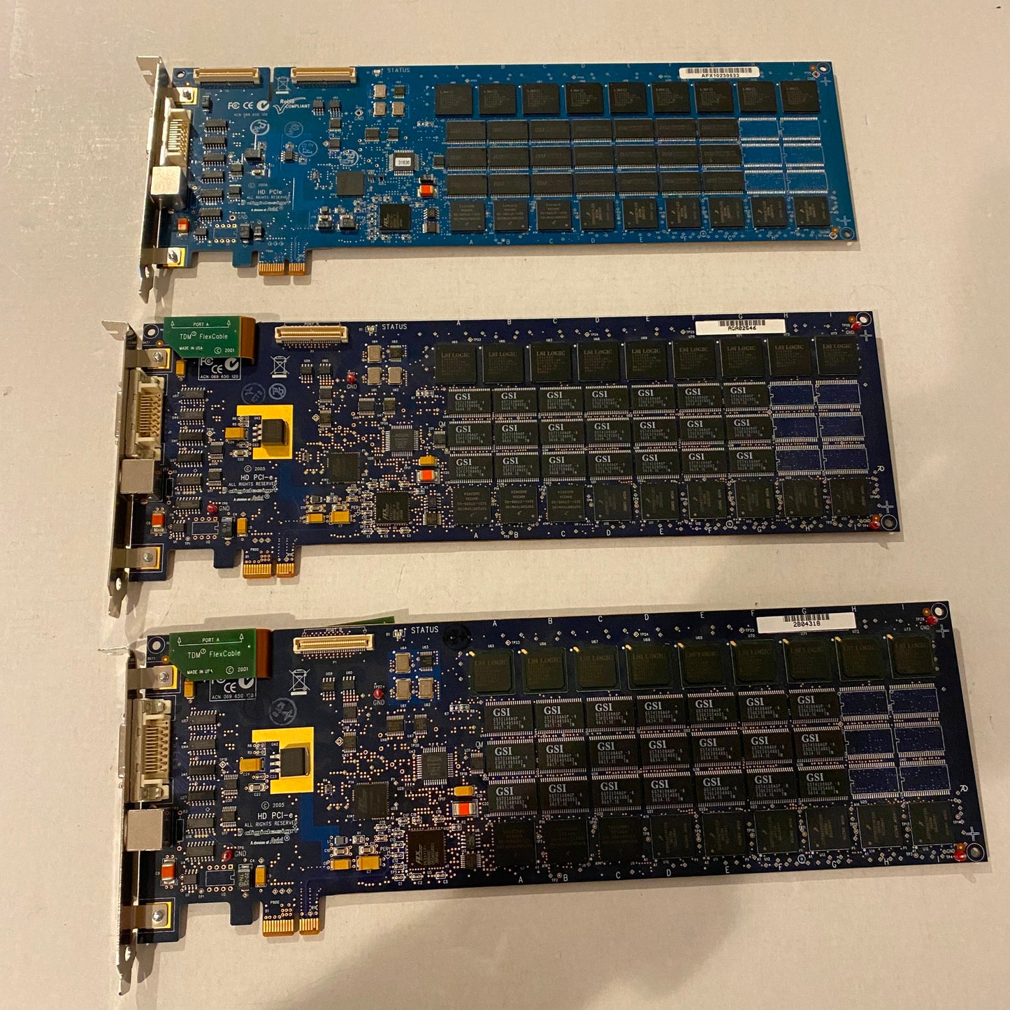 Lot of 3 - Avid Digidesign HD Accel PCIe Cards