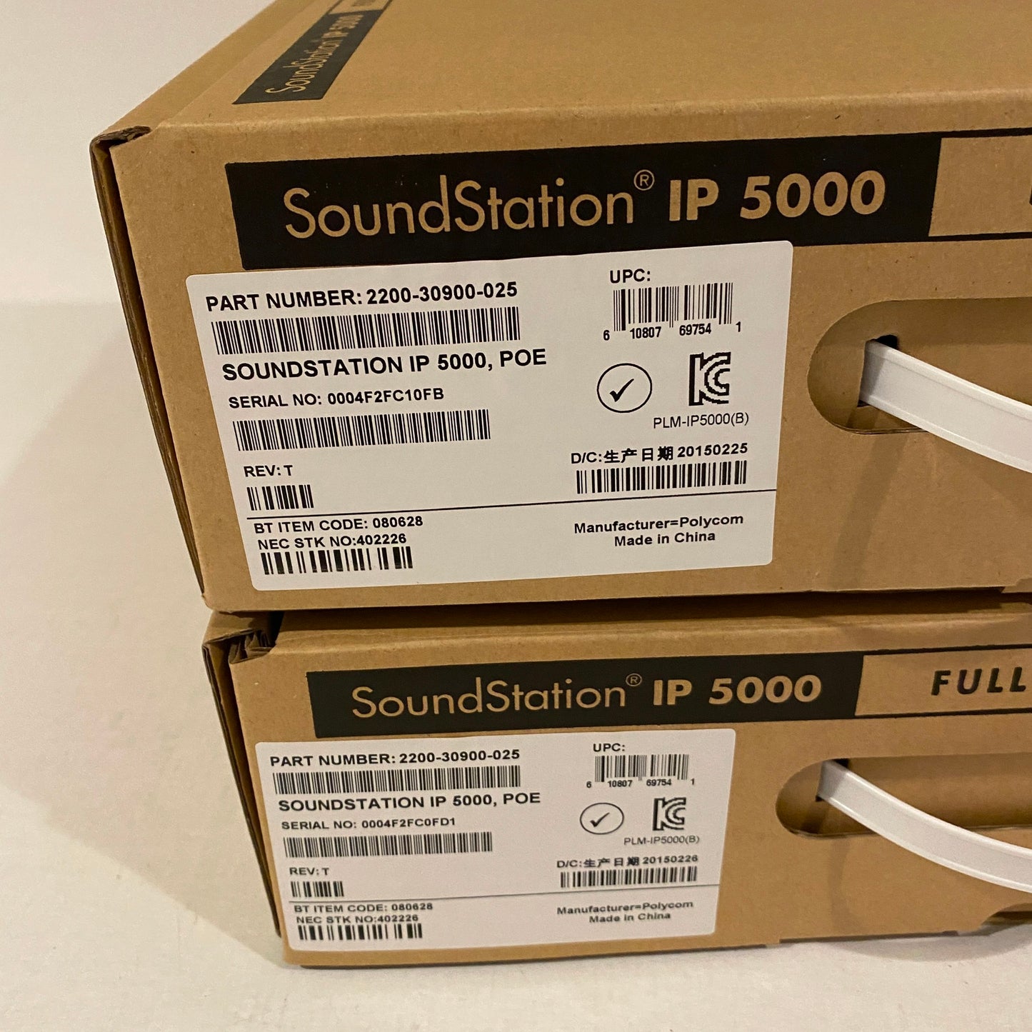 Lot of 2 Polycom SoundStation IP 5000 IP VOIP POE Phone - 2201-30900-001
