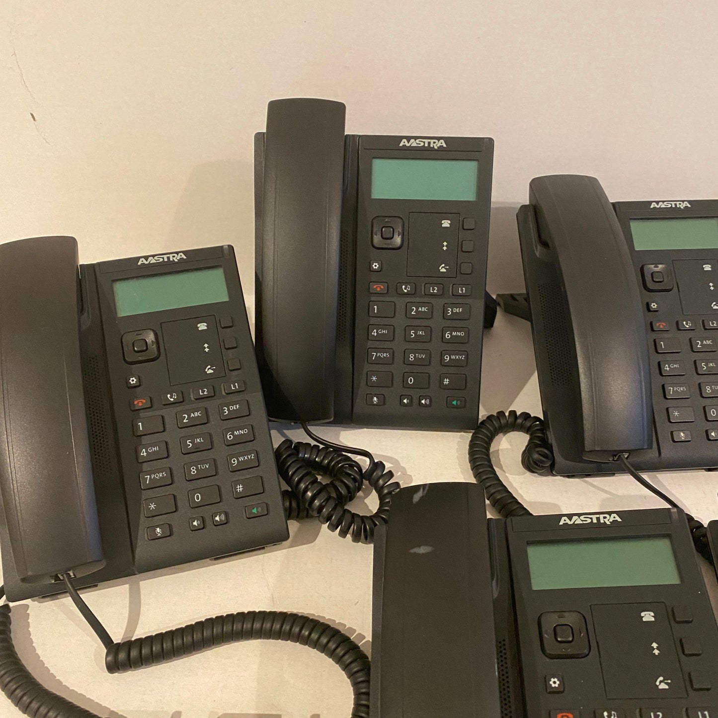 Lot of 7 - Aastra Mitel 6863i VoIP Business Phone Handset And Stand