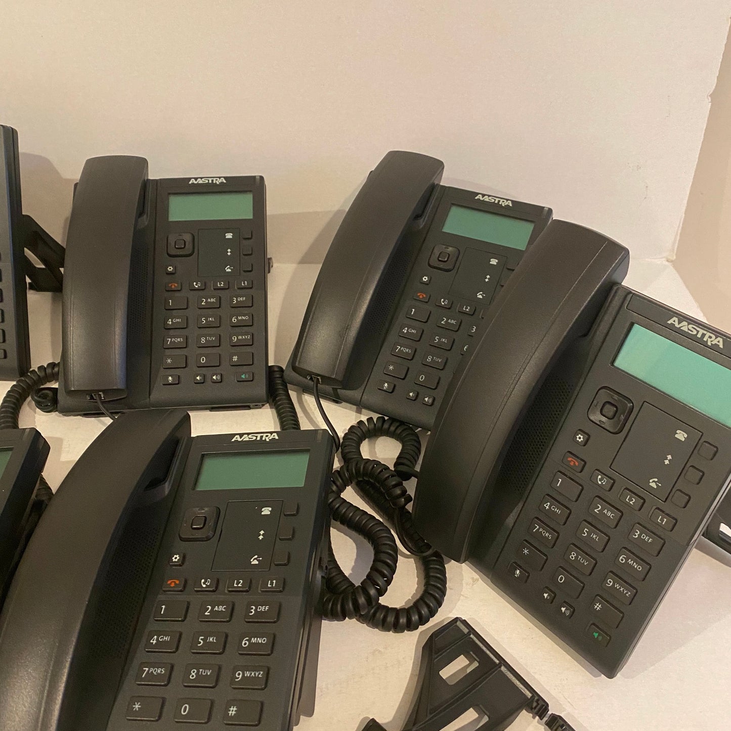 Lot of 7 - Aastra Mitel 6863i VoIP Business Phone Handset And Stand