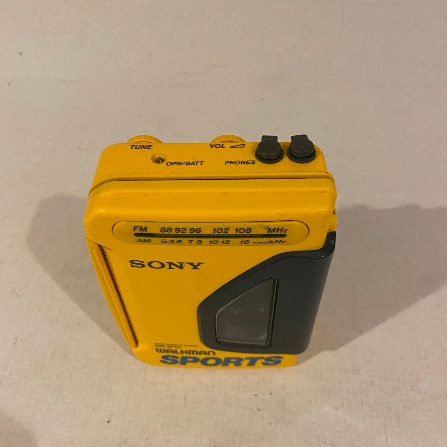 Yellow Sony Sports Walkman Radio - WM-AF54
