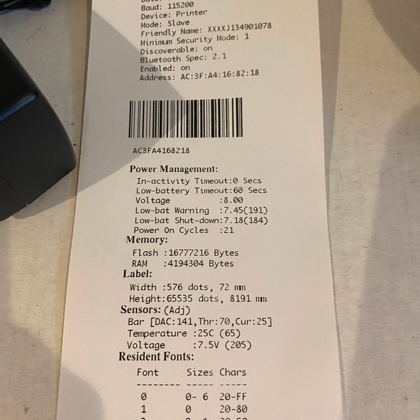 Zebra iMZ320 Mobile Wireless Bluetooth Thermal Printer - 21 batt cycles