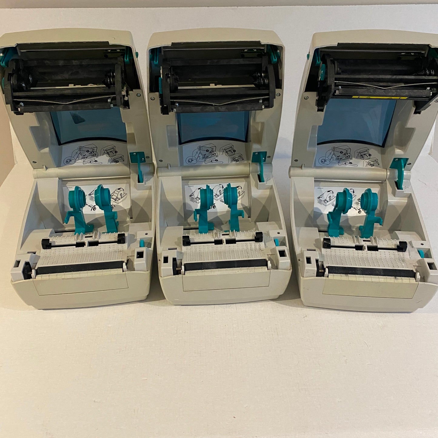 For Parts - Lot of 3 Zebra USB Parallel Thermal Label Printers - TLP-2844Z