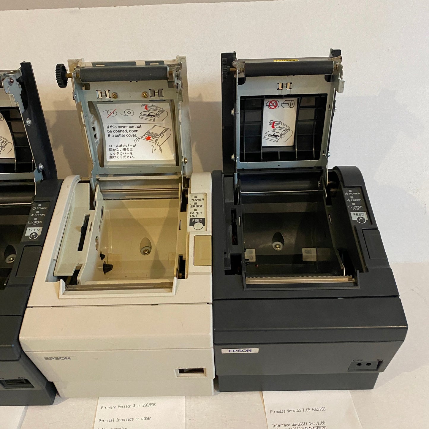 Lot of 4 Epson TM-T88ii Thermal Receipt Printers
