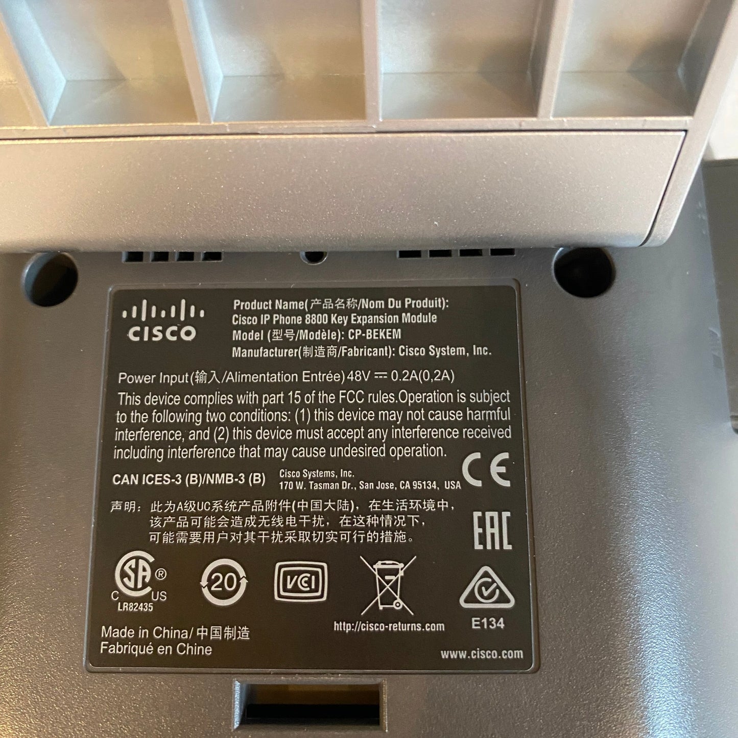 Cisco IP Phone 8000 Key Expansion Module - CP-BEKEM