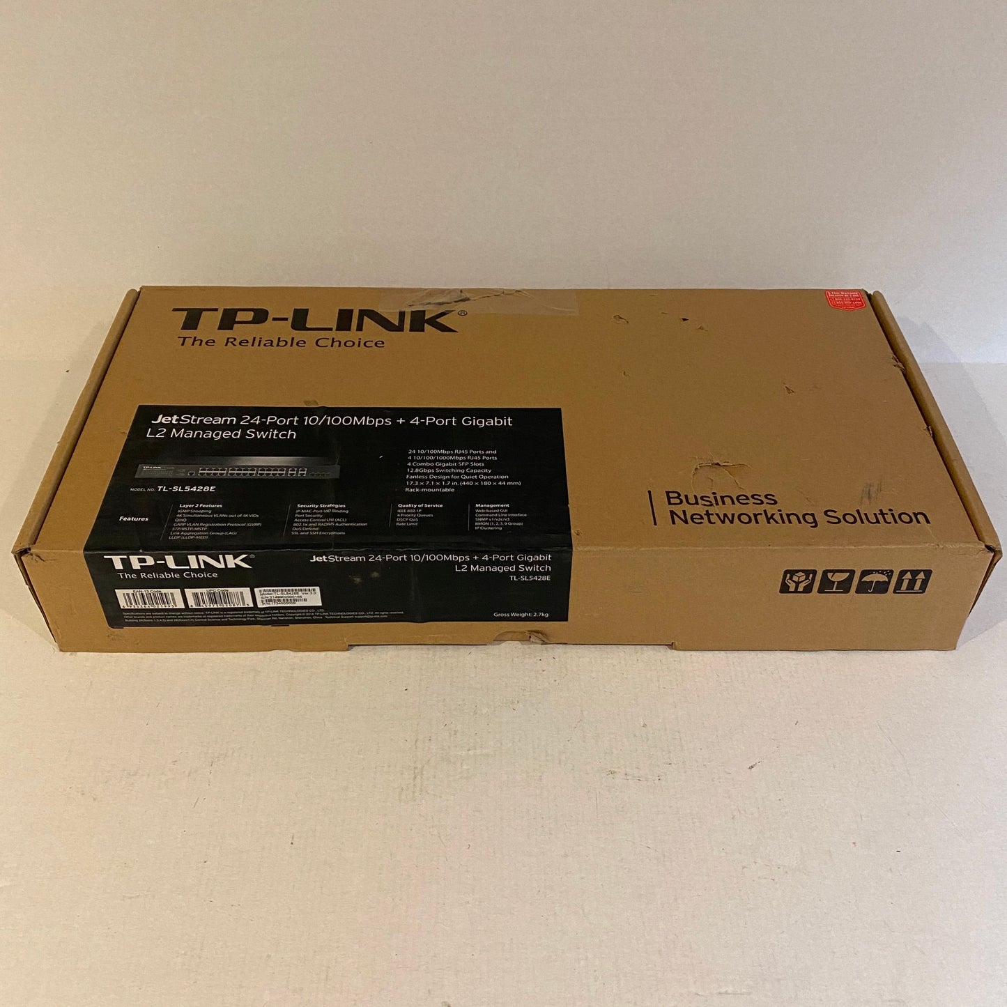 JetStream 24-Port 10/100Mbps + 4-Port Gigabit L2 Managed Switch - TL-SL5428E