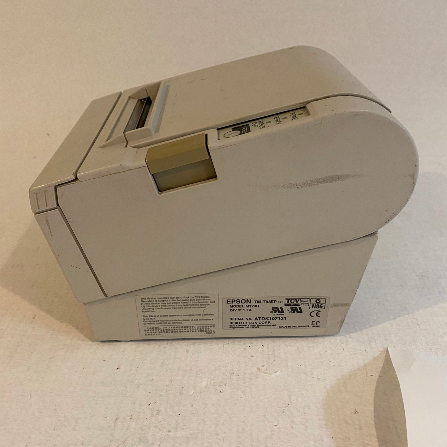 Epson USB Parallel Thermal Receipt Printer White - TM-T88IIIP - M129C