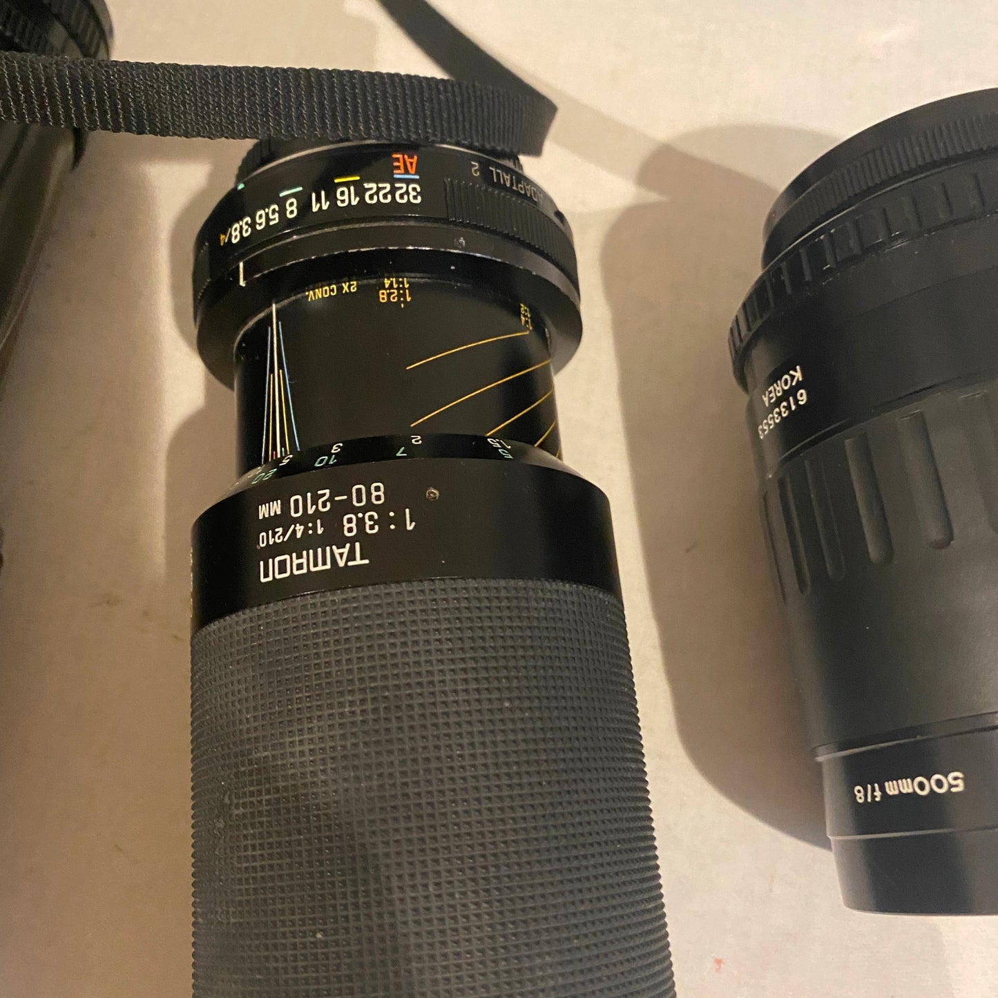 Mixed vintage lot of 6 Camera Lenses and Cases