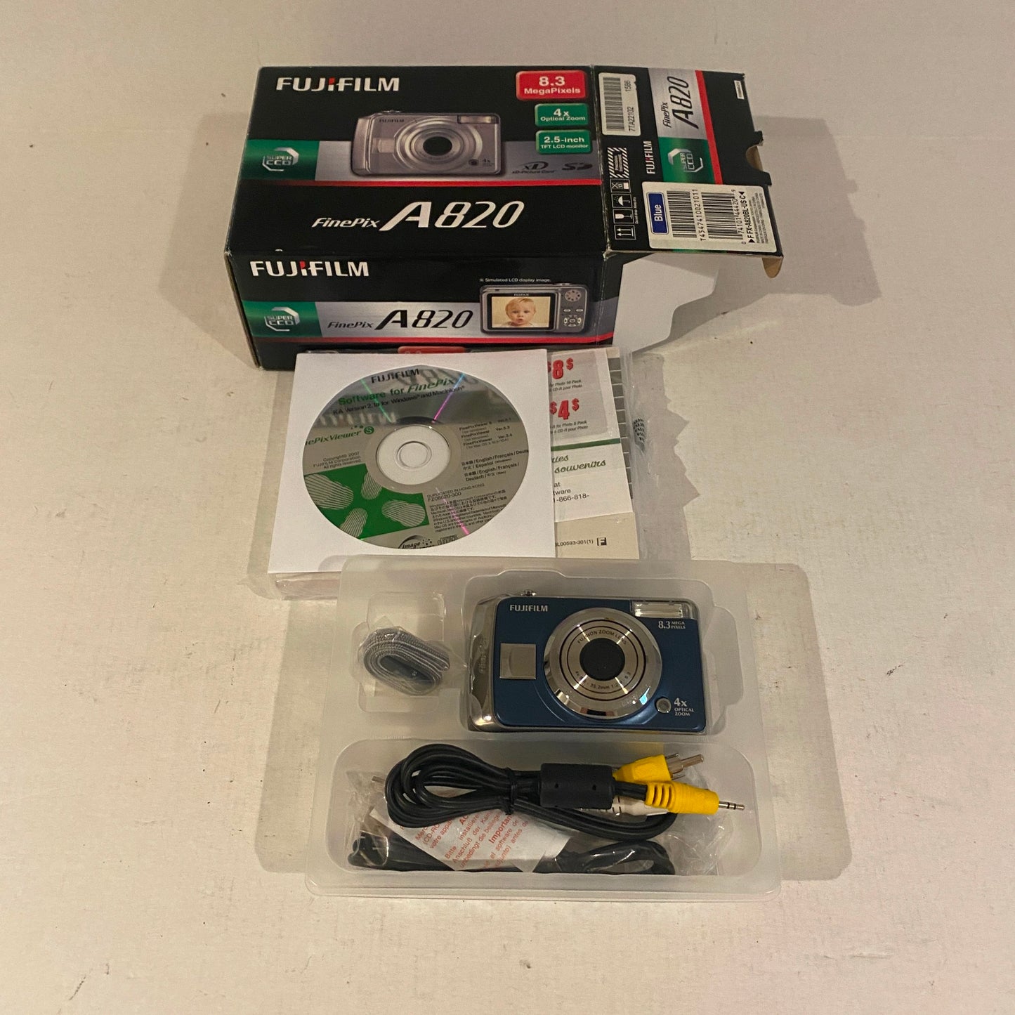 Blue FujiFilm Finepix 8.3 Megapixel Digital Camera - A820