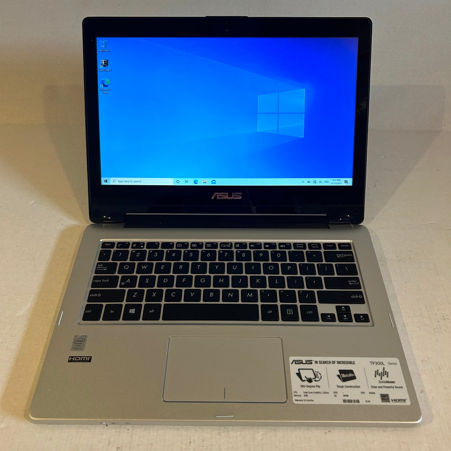 Asus 13.3 Transformer Touchscreen Laptop - 1.90 Ghz - 500 GB SSD - TP300L
