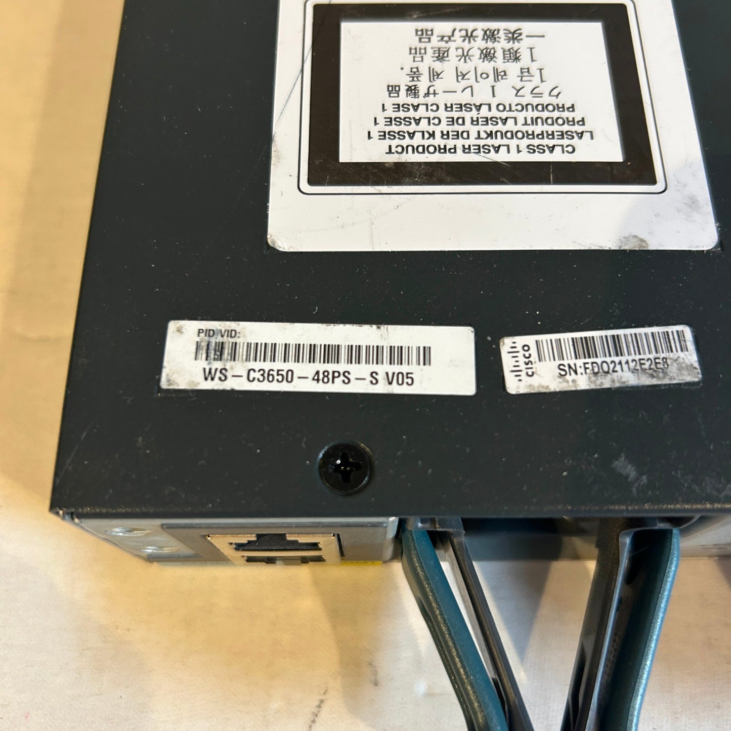 Cisco Catalyst 48 Port PoE Gigabit Switch - WS-C3650-48PS-S V05