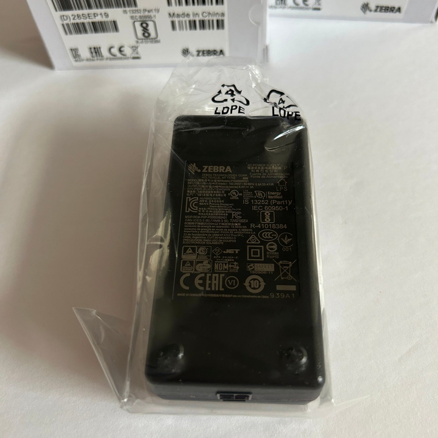 Lot of 3 Zebra 16W AC Adapter Block - PWR-BUA5V16W0WW