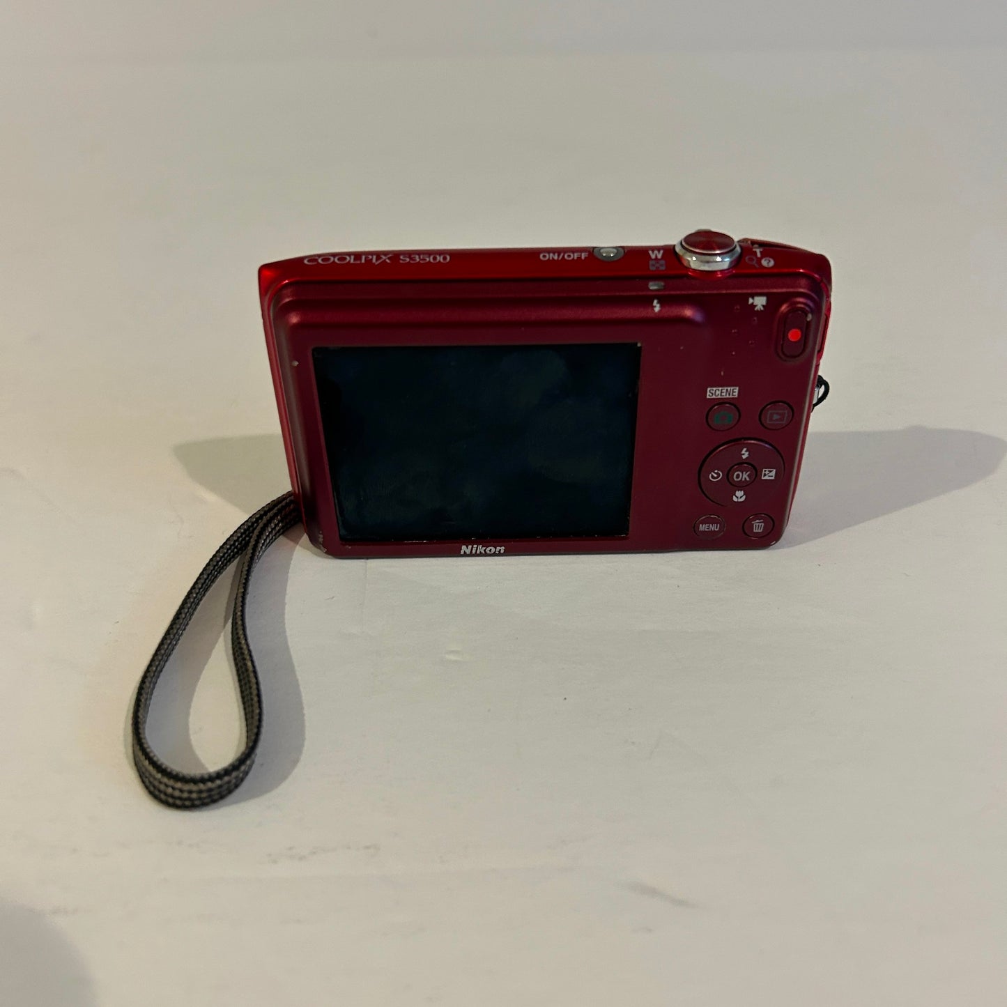 Red Nikon Coolpix S3500 20.1 Mega Pixel Digital Camera - 26379