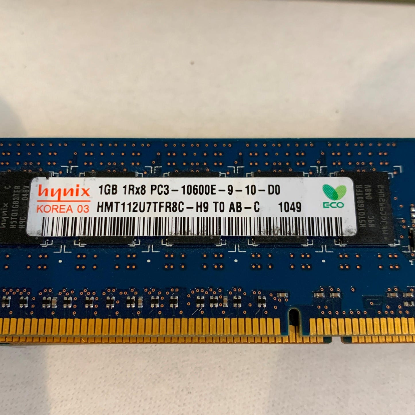 Lot of 32 Hynix 1GB PC3-10600E 1333MHz DDR3 ECC Unbuffered Server RAM