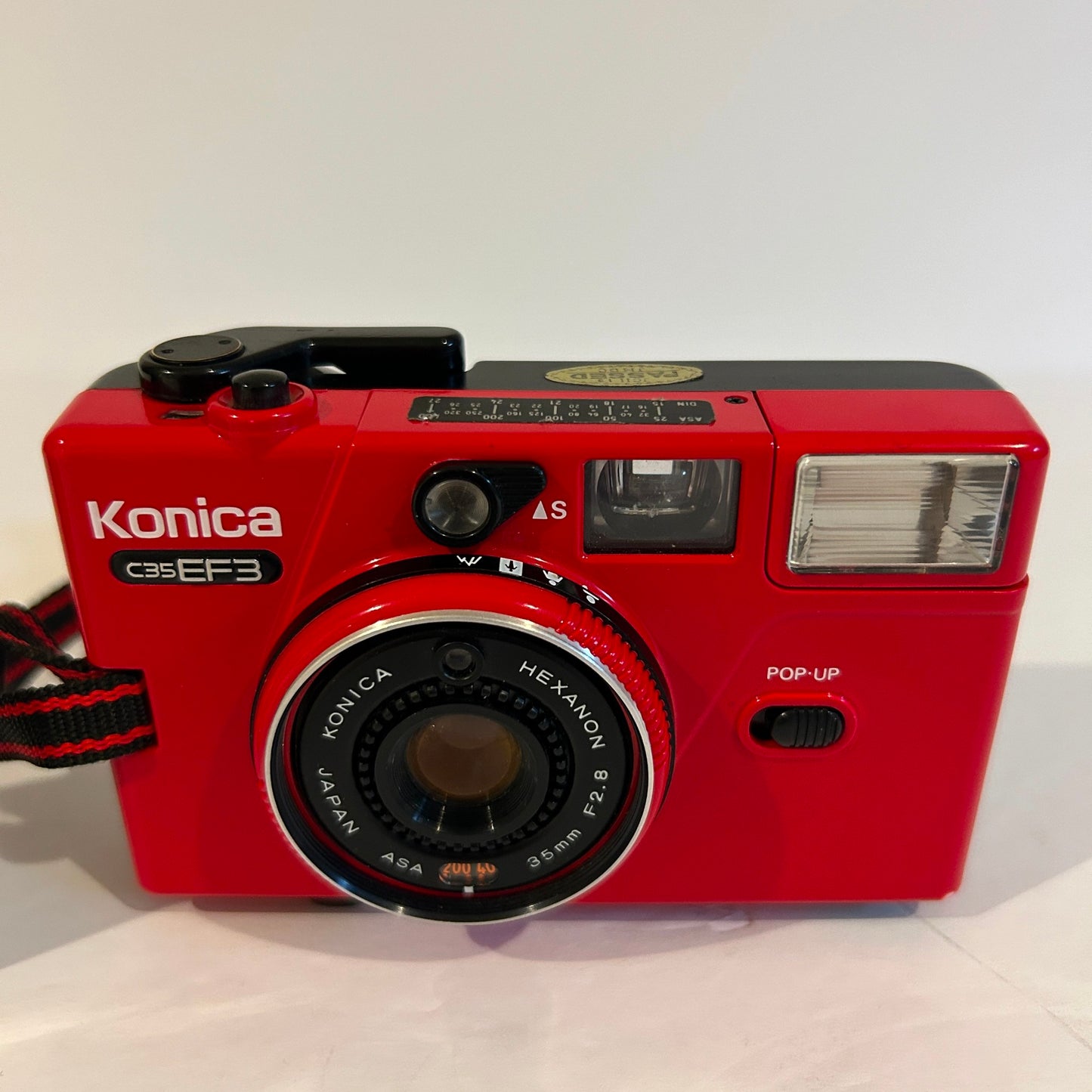 For Parts - Vintage Konica C35 EF3 Gold Red Film Cameras