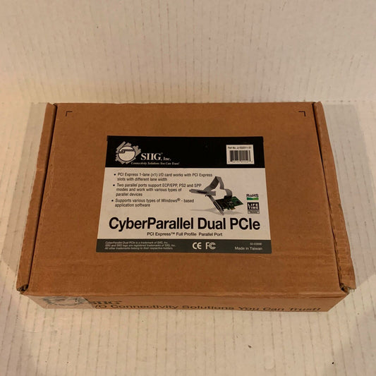 New SIIG DP CyberParallel Dual PCIe Serial Adapter Card - JJ-E02211-S1