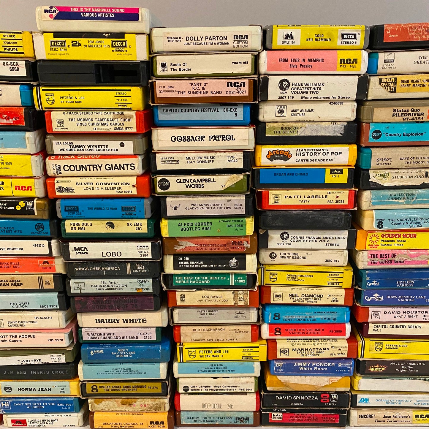 Mixed Lot of 160 8-Track Tapes