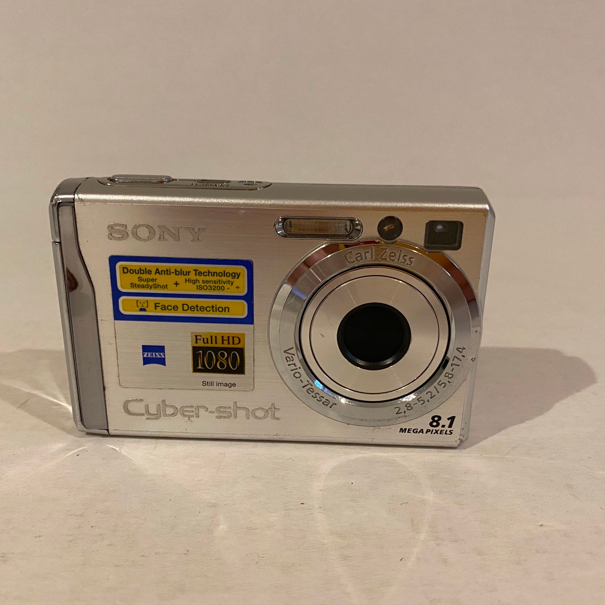 Silver Sony Cyber-shot 8.1 MP Digital Camera - DSC-W90 