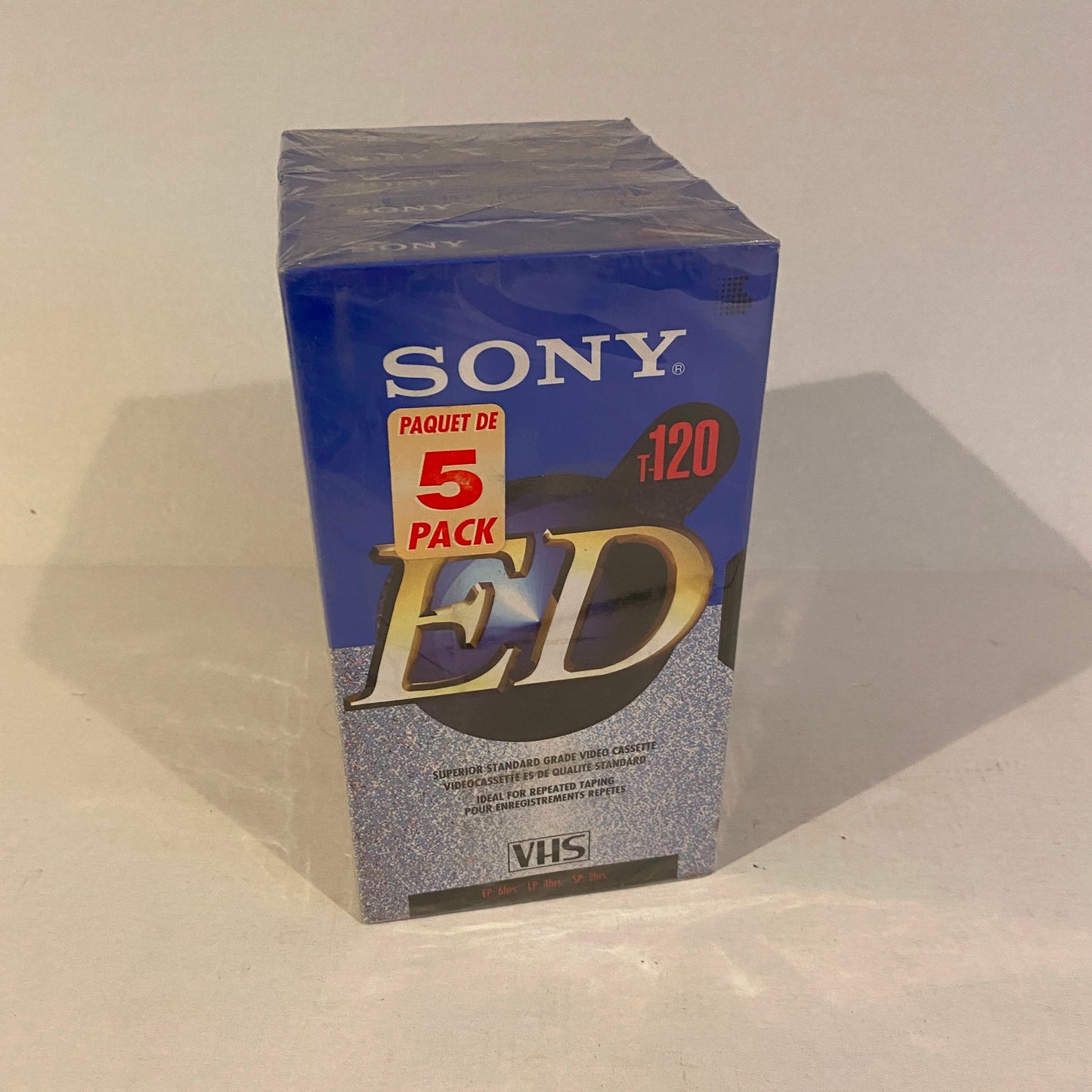 Sony T-120EDC Blank VHS Tapes - 5 Pack New Sealed