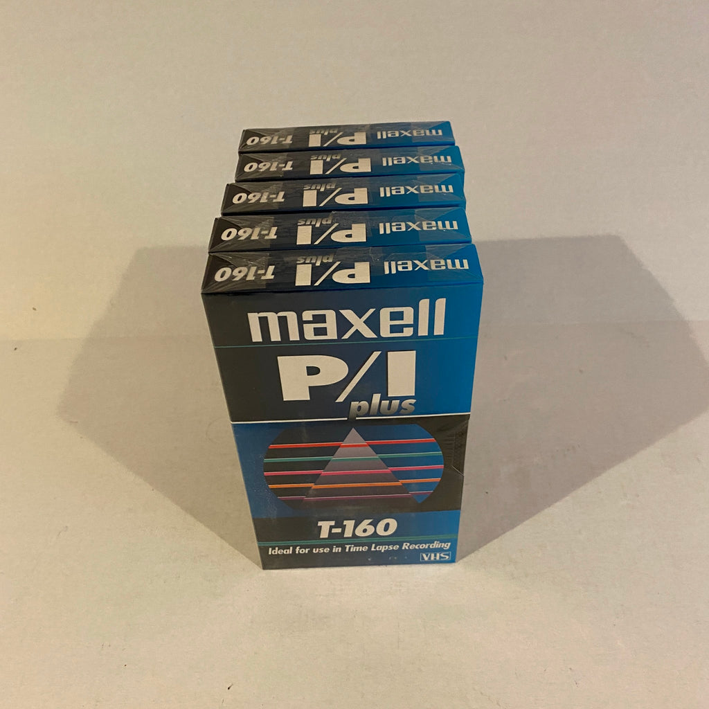 Maxell T-160 Blank VHS Tapes - 5 Pack - New, Sealed