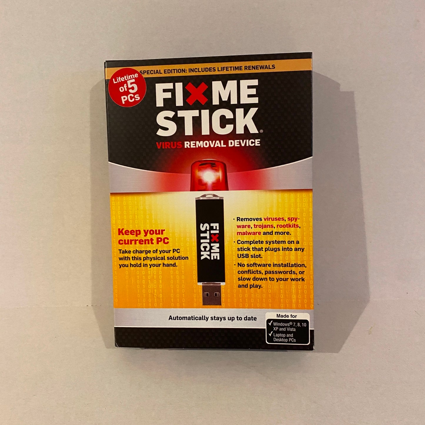 Special Edition FixMeStick Computer Virus Removal Device for 5 PC