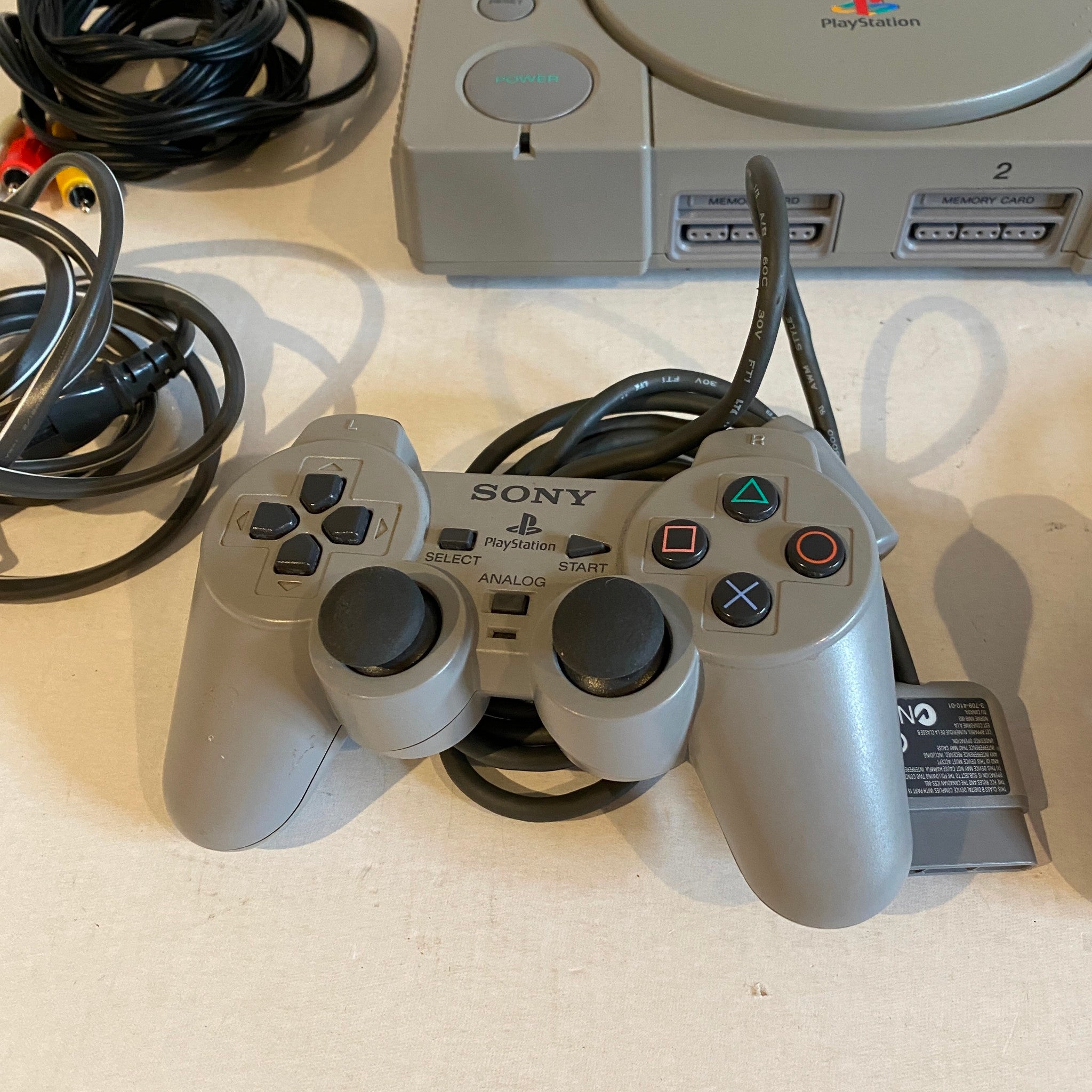 Sony PS1 Playstation 1 One Console SCPH-7501 w/OEM popular Controllers & Cords-TESTED