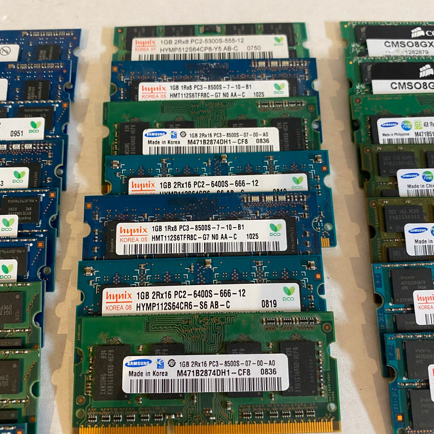 Mixed Brand Lot 23 Laptop RAM Modules - Samsung, Hyinx, Corsair, Micron