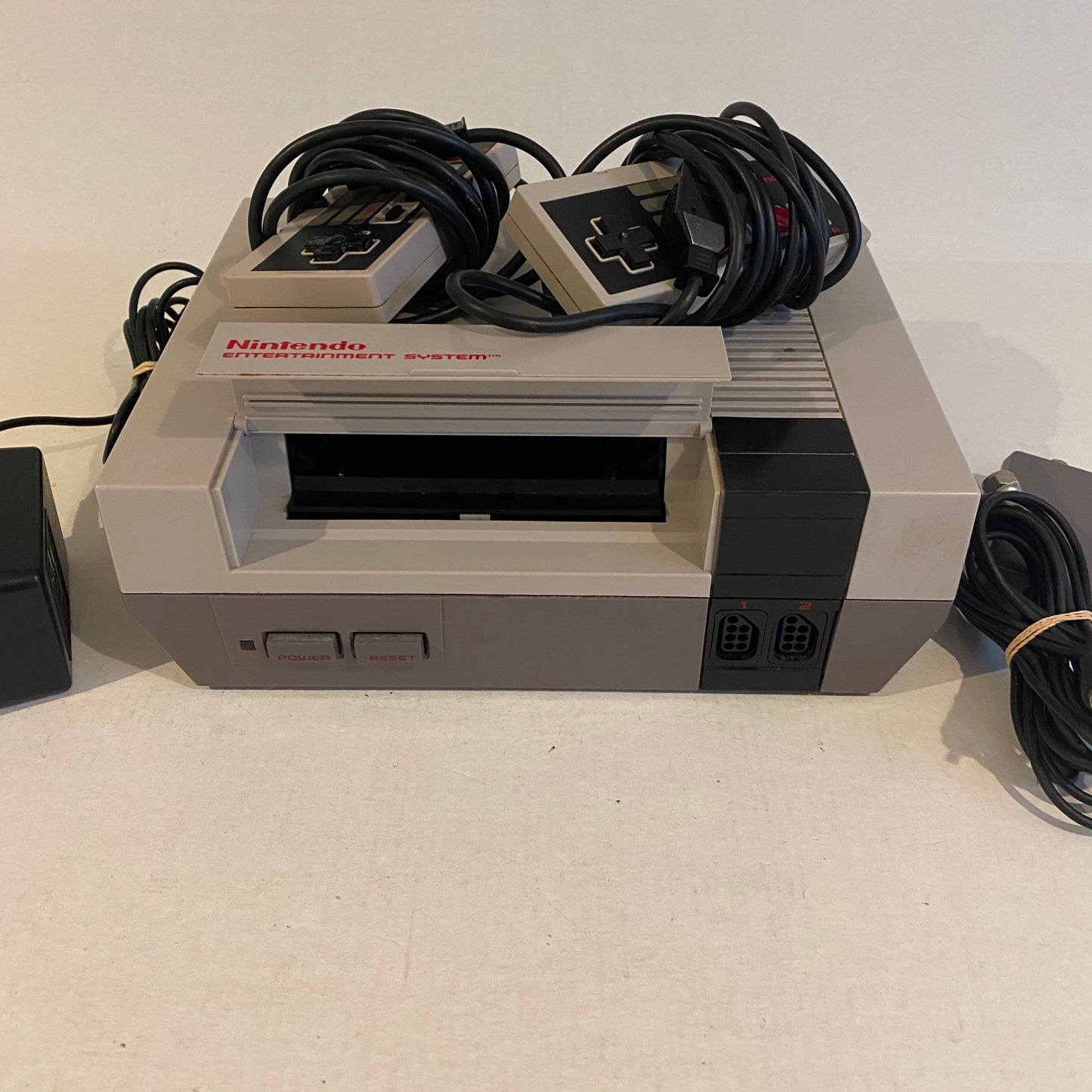 Original Nintendo NES Console with Two Controllers