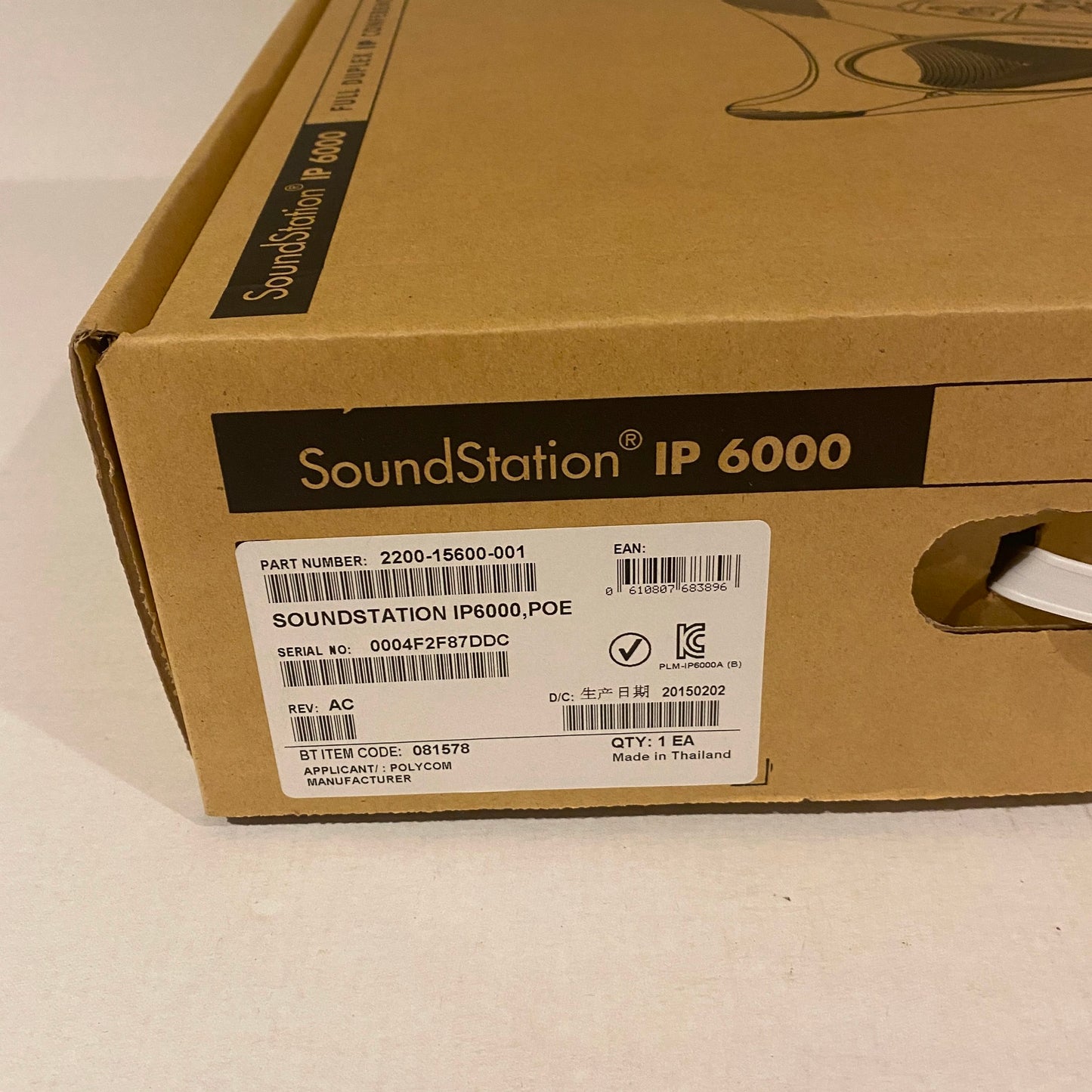 Polycom Soundstation IP 6000 PoE Conference Phone - 2200-15600-001