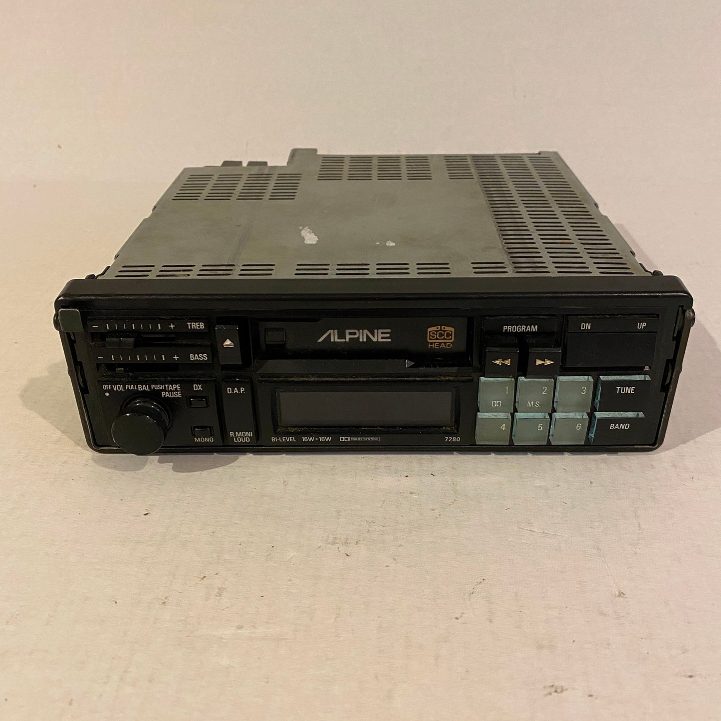 For parts or repair - Vintage Alpine Car Stereo Cassette Player - 7280S