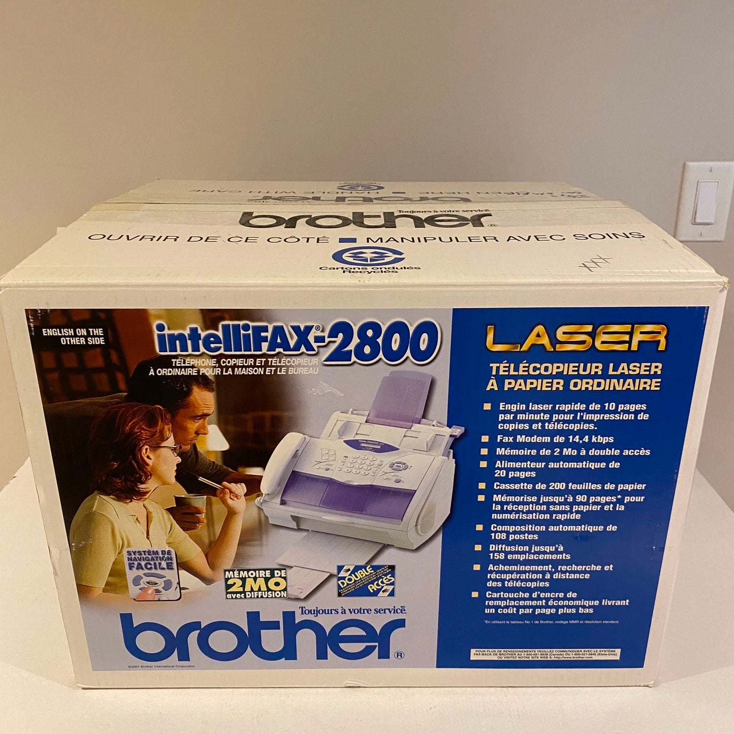 New - Brother IntelliFAX-2800 Plain Paper Laser Fax Machine