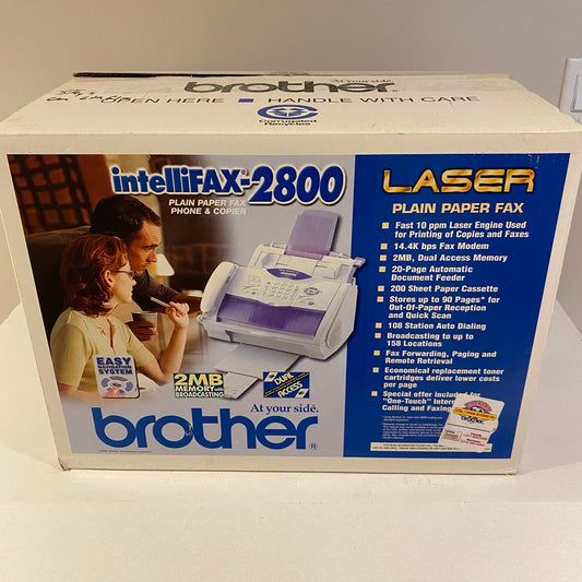 New - Brother IntelliFAX-2800 Plain Paper Laser Fax Machine