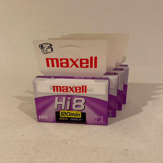 Lot of 4 Hi8 Digital 8 Tapes